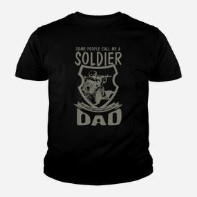 Soldaten-Vater Stolz Kinder Tshirt, Bevorzuge den Titel Papa - Seseable De