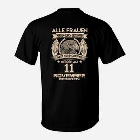 Personalisiertes Geburtstags-T-Shirt für Frauen, Adler-Design für den 11. November - Seseable De