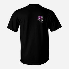 Schwarzes T-Shirt mit Grafikaufnäher auf der Brust, Stilvolles Herren-Design - Seseable De