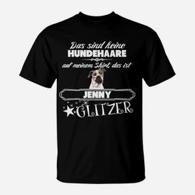 Personalisiertes Hundeliebhaber T-Shirt 'Glitzerstaub' mit Namen - Seseable De