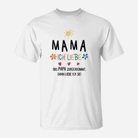 Lustiges Muttertag T-Shirt Mama, ich liebe Dich mit Sonne & Blumen - Seseable De