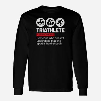 Triathlet Ein Sport Ist Nicht Genug Triathlon Langarmshirts - Seseable De