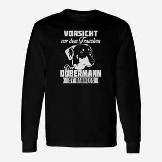 Vorsicht Frauchen Dobermann Ist Harmlos Langarmshirts - Seseable De