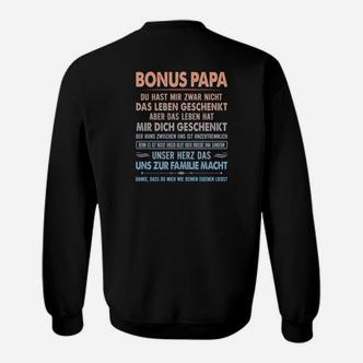 Bonus Papa Sweatshirt, Liebevolle Botschaft für Stiefvater - Seseable De