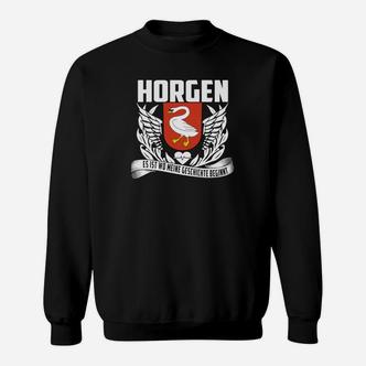 Horgen Wappen Adler & Drache Schwarzes Sweatshirt, Design für Geschichte und Stolz - Seseable De