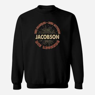 Personalisiertes Legends Sweatshirt mit Nachname Jacobson, Unikat Familien Tee - Seseable De