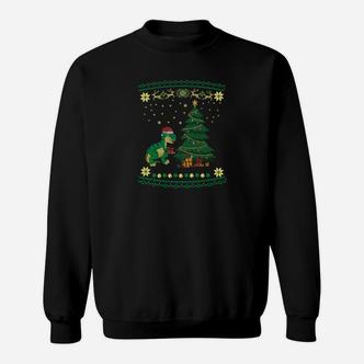 Weihnachtsbaum-Dinosaurier Sweatshirt, Lustiger Ugly Christmas Pullover-Stil - Seseable De