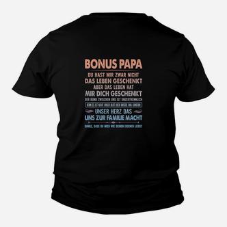 Bonus Papa Kinder Tshirt, Liebevolle Botschaft für Stiefvater - Seseable De