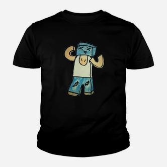 Cartoon-Affe mit Boxershorts Kinder Tshirt, Lustiges Augenbinde-Design - Seseable De