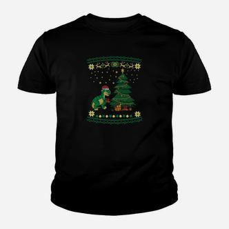 Weihnachtsbaum-Dinosaurier Kinder Tshirt, Lustiger Ugly Christmas Pullover-Stil - Seseable De