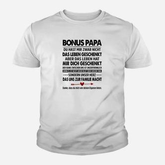 Bonus Papa Liebe & Dankbarkeit Kinder Tshirt, Herren Geschenk - Seseable De