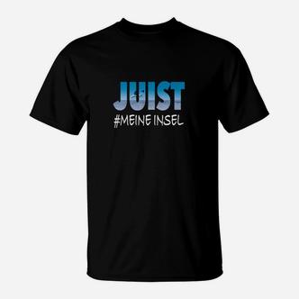 Juist Insel T-Shirt mit #MeineInsel, Schwarz - Themenshirt - Seseable De