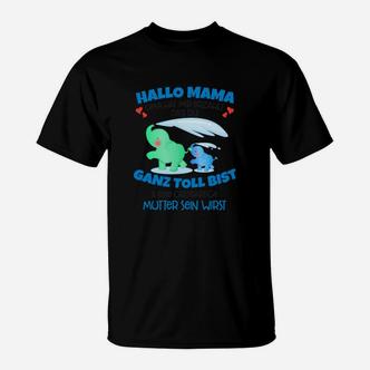 Muttertags-T-Shirt Dinosaurier, Hallo Mama Toll Sein Motiv - Seseable De