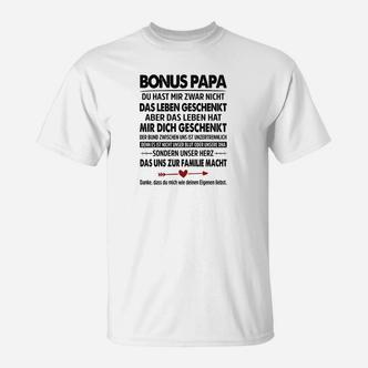 Bonus Papa Liebe & Dankbarkeit T-Shirt, Herren Geschenk - Seseable De