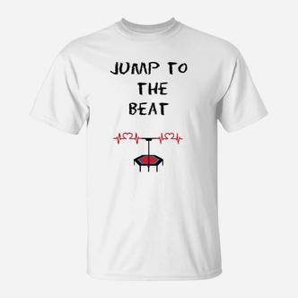 Jump to the Beat T-Shirt, Trampolin-Motiv Musik Tee - Seseable De