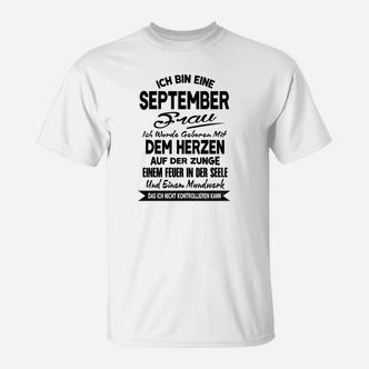 September Braut Geburtstag T-Shirt, Lustiges Spruch Design - Seseable De