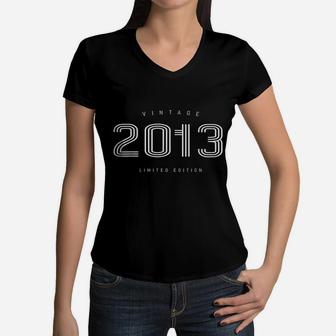 Awesome Since January 2013 Shirt 7Th Birthday Gift Boy Shirt Women V-Neck T-Shirt | Crazezy AU