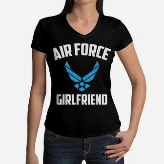 Cool Air Force Girlfriend Gift | Us National Guards Women Women V-Neck T-Shirt | Crazezy CA