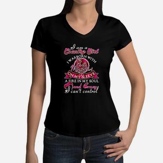 Country Girl Women V-Neck T-Shirt - Thegiftio UK