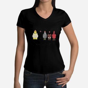 Cute Chicken Farm Boy Girl Clothes Women V-Neck T-Shirt | Crazezy AU