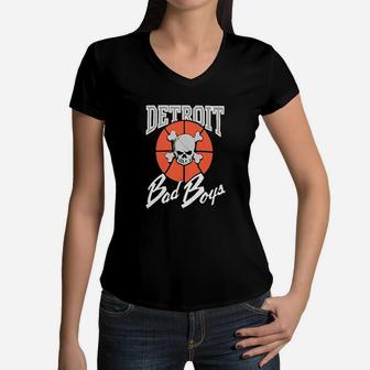 Detroit Bad Boys Women V-Neck T-Shirt - Thegiftio UK
