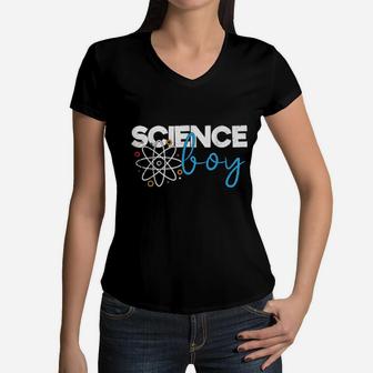 Distressed Science Boy And Future Male Science Women V-Neck T-Shirt - Monsterry AU