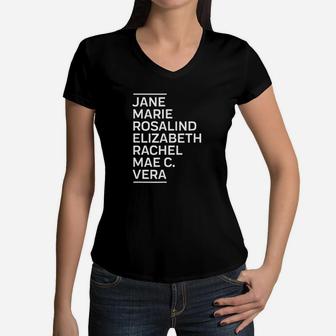 Famous Women In Science Stem Gift For Girls Future Scientist Women V-Neck T-Shirt | Crazezy DE