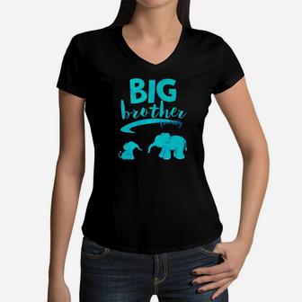 Funny Big Brother Finally For Kids And Cool Brothers Women V-Neck T-Shirt - Thegiftio UK