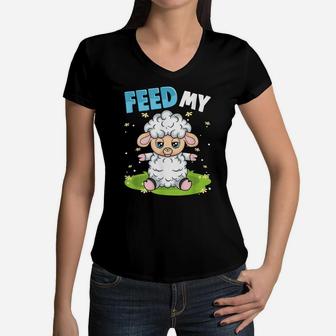 Funny Sheep Whisperer Pajama Kids Girls Boys Farmer Rancher Women V-Neck T-Shirt | Crazezy AU
