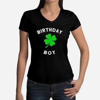 Funny St Patricks Day Birthday Gift Design For Boys Women V-Neck T-Shirt | Crazezy