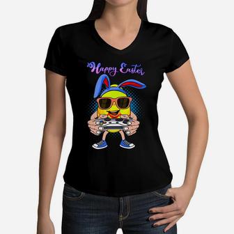 Gaming Easter Egg Gamer Boy Girl Video Game Controller Kids Women V-Neck T-Shirt | Crazezy CA