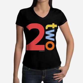 Kids 2Nd Birthday Shirt For Boys 2 | Age 2 Age Two Boys Gift Women V-Neck T-Shirt | Crazezy CA