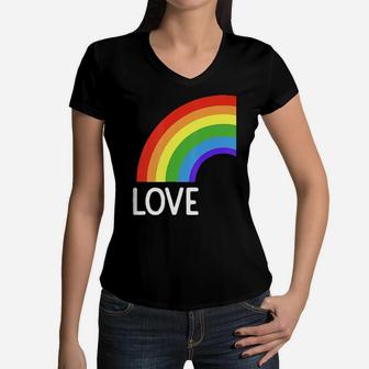 Lesbian Gay Couple Gift Matching Boyfriend Girlfriend Lgbt Women V-Neck T-Shirt - Monsterry UK