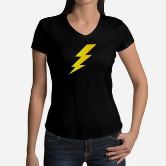 Lightning Bolt Power Of Zeus Greek Gods Men Kids Women V-Neck T-Shirt - Thegiftio UK
