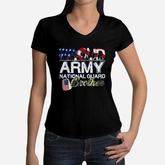 National Freedom Day Brother Proud Army National Guard Women V-Neck T-Shirt - Seseable