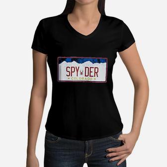 Spyder Boys Print Women V-Neck T-Shirt - Thegiftio