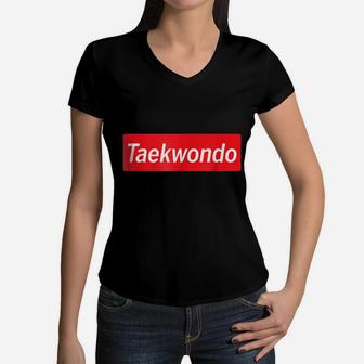 Taekwondo Gifts For Boys Girls Men Cool Taekwondo Shirt Kids Women V-Neck T-Shirt | Crazezy DE