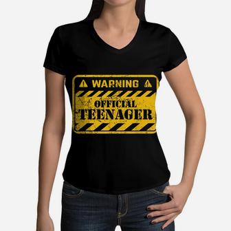Teenager Birthday Cool 13 Year Old Boys Girls Birthday Women V-Neck T-Shirt | Crazezy DE