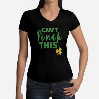 Unique Baby Boys St Patricks Day Cant Pinch Women V-Neck T-Shirt - Thegiftio UK