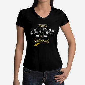 United States Army Girlfriend Women V-Neck T-Shirt | Crazezy CA