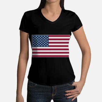Usa Women Men Kids Patriotic American Flag 4Th Of July Gift Sweatshirt Women V-Neck T-Shirt | Crazezy CA