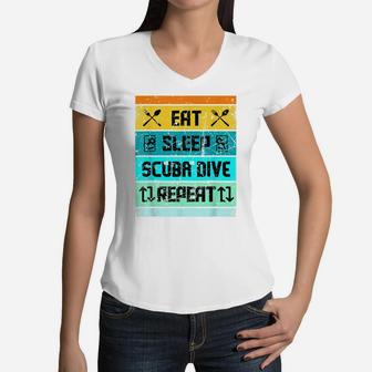 Funny Scuba Diving Tshirts For Men Women Kids Scuba Diver Women V-Neck T-Shirt | Crazezy CA