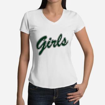 Girls Lover Women V-Neck T-Shirt | Crazezy
