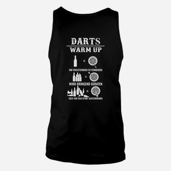 Darts Warm Up Lustiges Unisex TankTop für Herren, Dartspieler Tee - Seseable