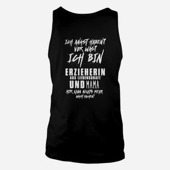 Erzieherin und Mama Leidenschaft Unisex TankTop in Schwarz, Perfektes Tee für Mütter - Seseable