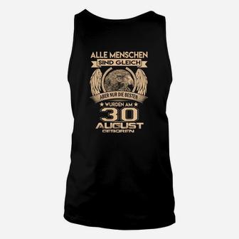 Geburtstags-Unisex TankTop Adlermotiv, Personalisiertes Datum 3. August - Schwarz - Seseable