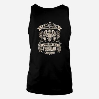 Legenden Werden In Februar Geboren Unisex TankTop - Seseable