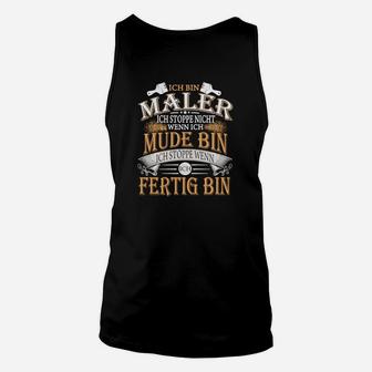 Maler Spruch Schwarzes Unisex TankTop, Witzige Handwerker Arbeitskleidung - Seseable