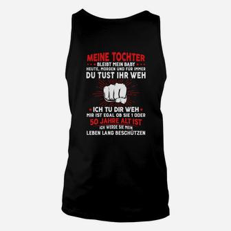 Schwarzes Unisex TankTop Meine Tochter, Für immer mein Baby, Schutzversprechen - Seseable