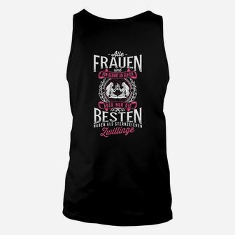 Zwillinge Geburtstag Unisex TankTop, Schwarzes Tee mit Aufdruck für Beste Frauen - Seseable